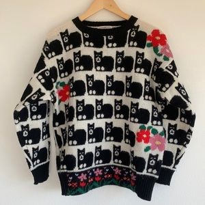 Vintage Susan Bristol Wool Cat Sweater